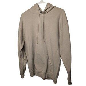 Fruit of the Loom Light Brown Hoodie - Size M - Made in Honduras - Used